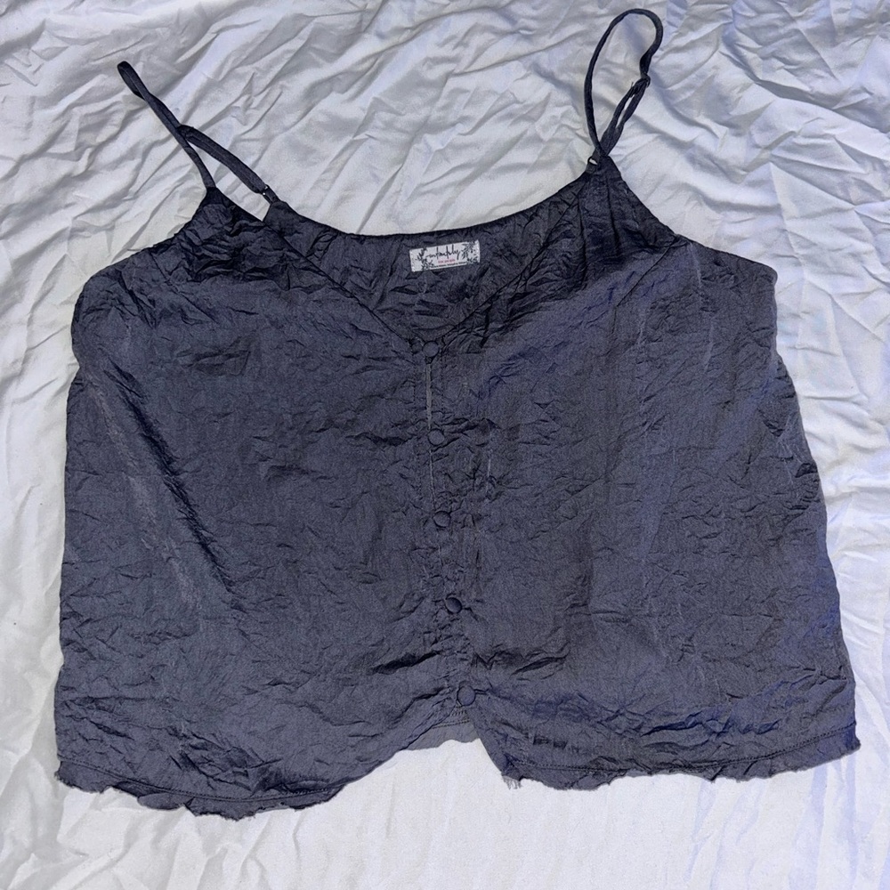 Blue free people top